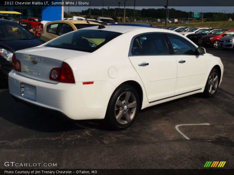 Summit White / Ebony 2012 Chevrolet Malibu LT