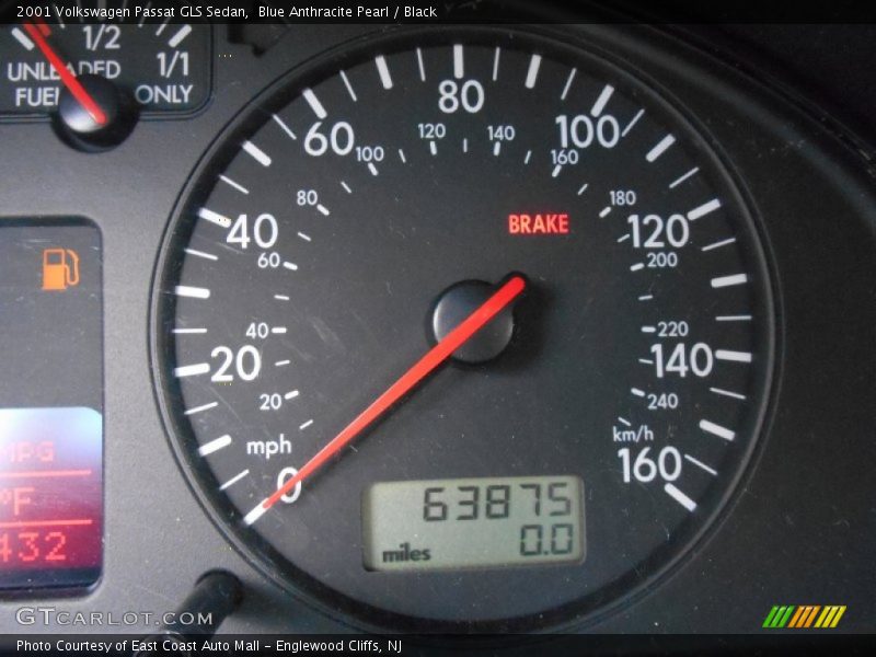 Blue Anthracite Pearl / Black 2001 Volkswagen Passat GLS Sedan