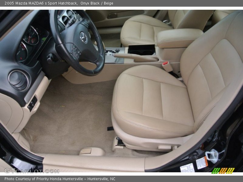 Onyx Black / Beige 2005 Mazda MAZDA6 s Sport Hatchback