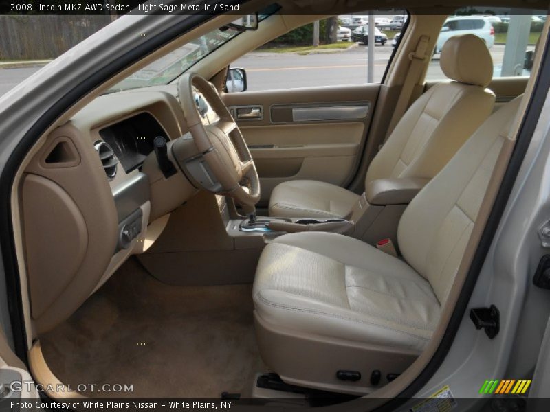 Light Sage Metallic / Sand 2008 Lincoln MKZ AWD Sedan