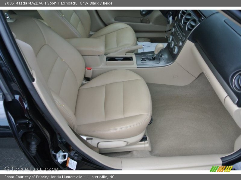 Onyx Black / Beige 2005 Mazda MAZDA6 s Sport Hatchback