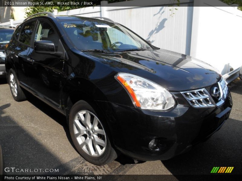 Wicked Black / Black 2011 Nissan Rogue SL AWD