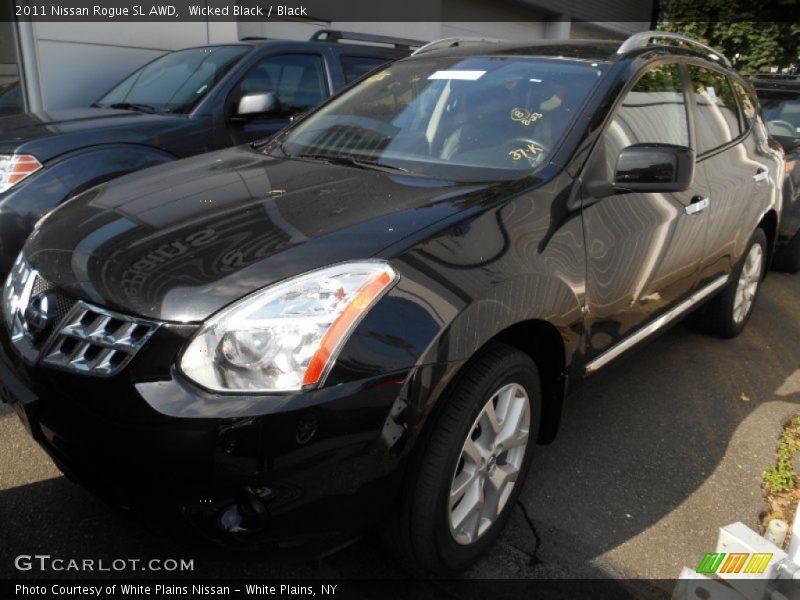 Wicked Black / Black 2011 Nissan Rogue SL AWD
