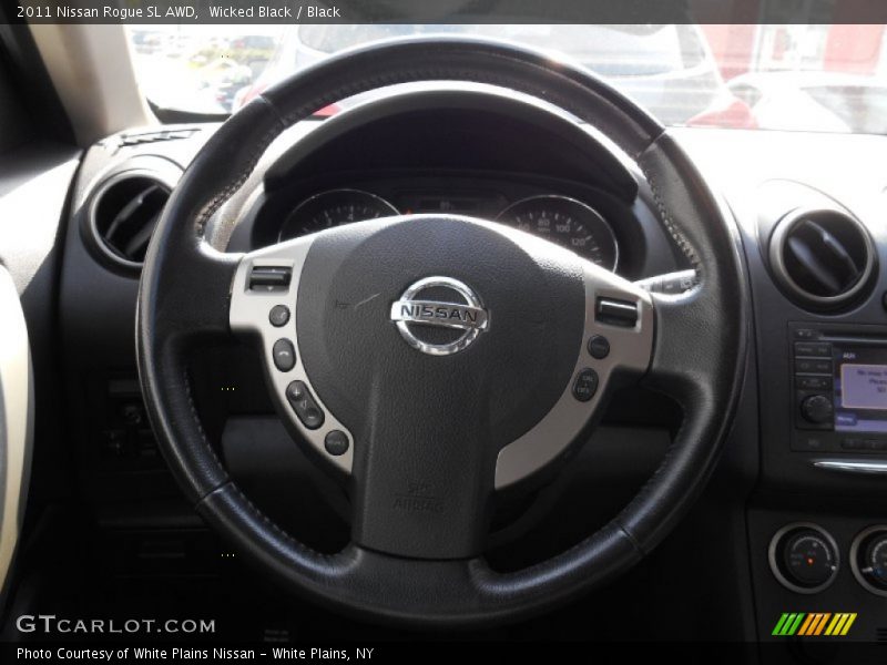 Wicked Black / Black 2011 Nissan Rogue SL AWD