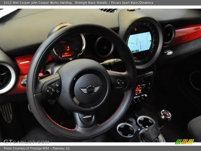 Midnight Black Metallic / Recaro Sport Black/Dinamica 2013 Mini Cooper John Cooper Works Hardtop