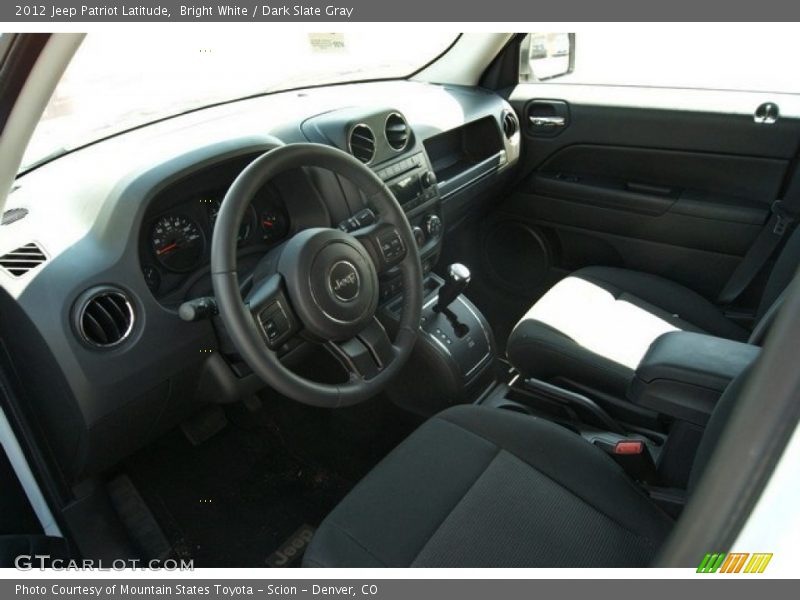 Bright White / Dark Slate Gray 2012 Jeep Patriot Latitude