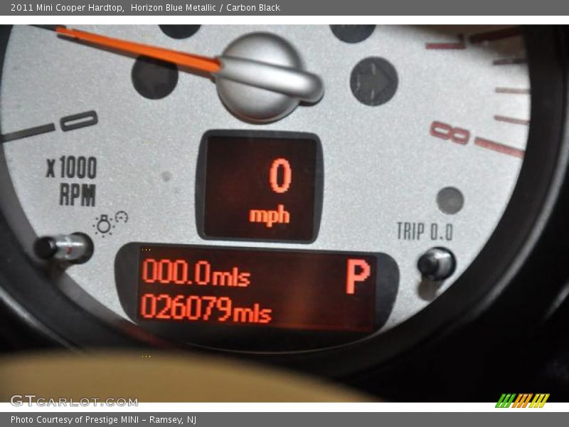 Horizon Blue Metallic / Carbon Black 2011 Mini Cooper Hardtop