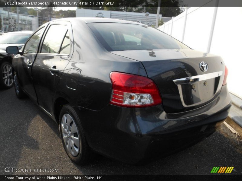 Magnetic Gray Metallic / Dark Gray 2012 Toyota Yaris Sedan