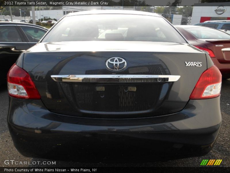 Magnetic Gray Metallic / Dark Gray 2012 Toyota Yaris Sedan