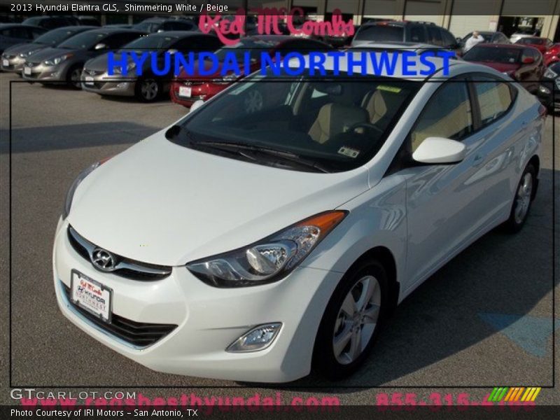 Shimmering White / Beige 2013 Hyundai Elantra GLS