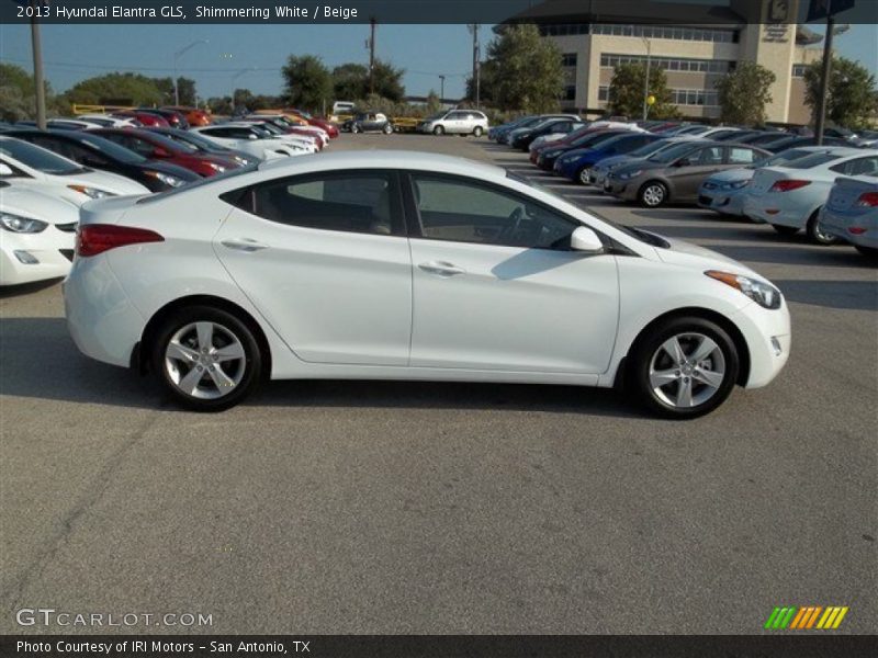 Shimmering White / Beige 2013 Hyundai Elantra GLS