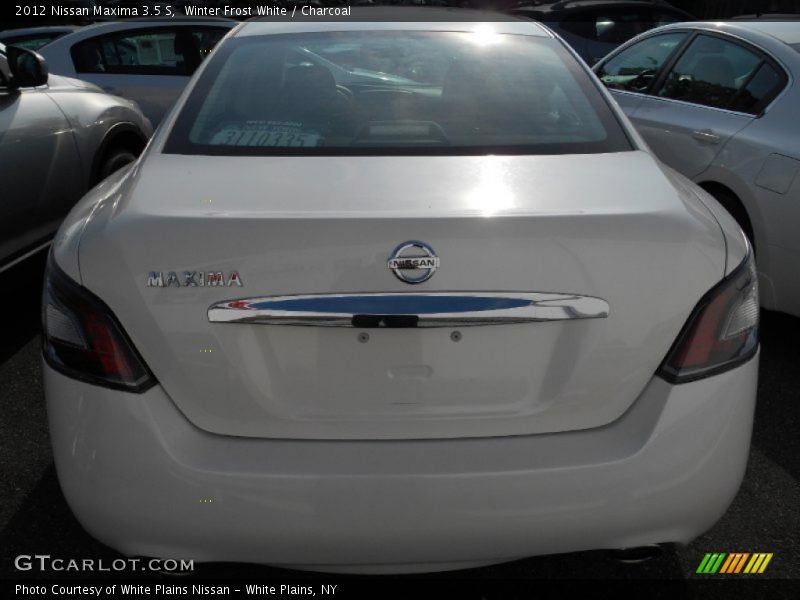 Winter Frost White / Charcoal 2012 Nissan Maxima 3.5 S