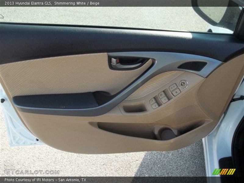 Shimmering White / Beige 2013 Hyundai Elantra GLS