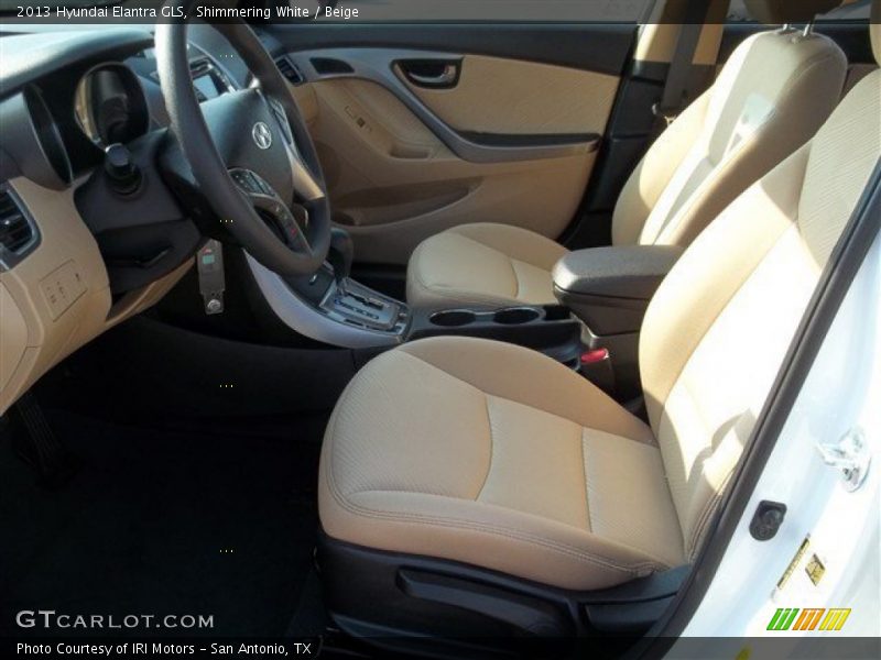 Shimmering White / Beige 2013 Hyundai Elantra GLS