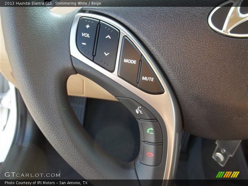 Shimmering White / Beige 2013 Hyundai Elantra GLS