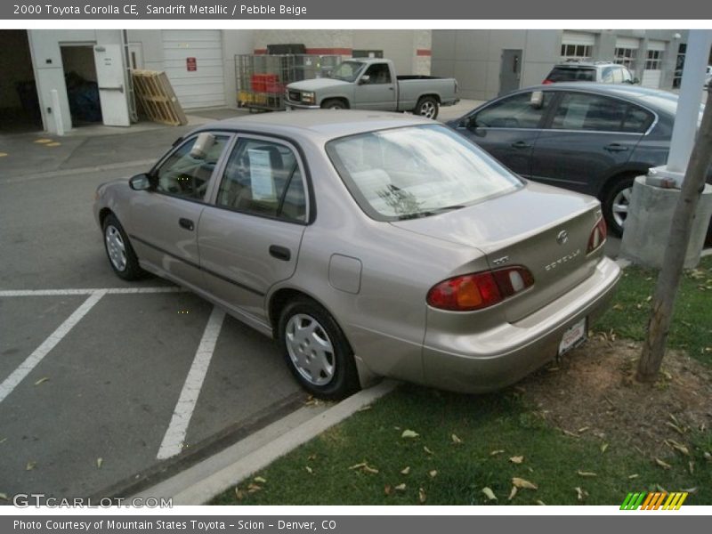 Sandrift Metallic / Pebble Beige 2000 Toyota Corolla CE