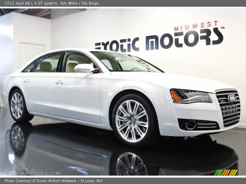 Ibis White / Silk Beige 2013 Audi A8 L 4.0T quattro