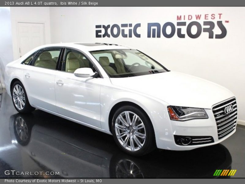 Ibis White / Silk Beige 2013 Audi A8 L 4.0T quattro