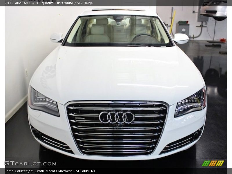 Ibis White / Silk Beige 2013 Audi A8 L 4.0T quattro