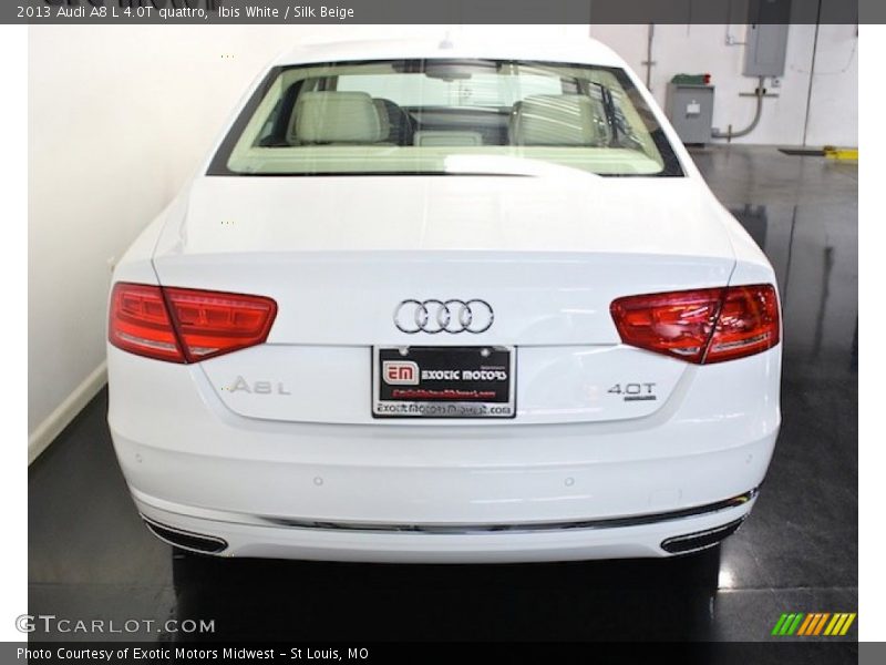 Ibis White / Silk Beige 2013 Audi A8 L 4.0T quattro