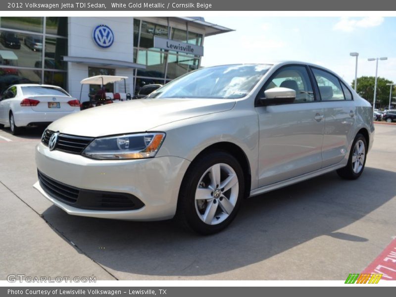 White Gold Metallic / Cornsilk Beige 2012 Volkswagen Jetta TDI Sedan