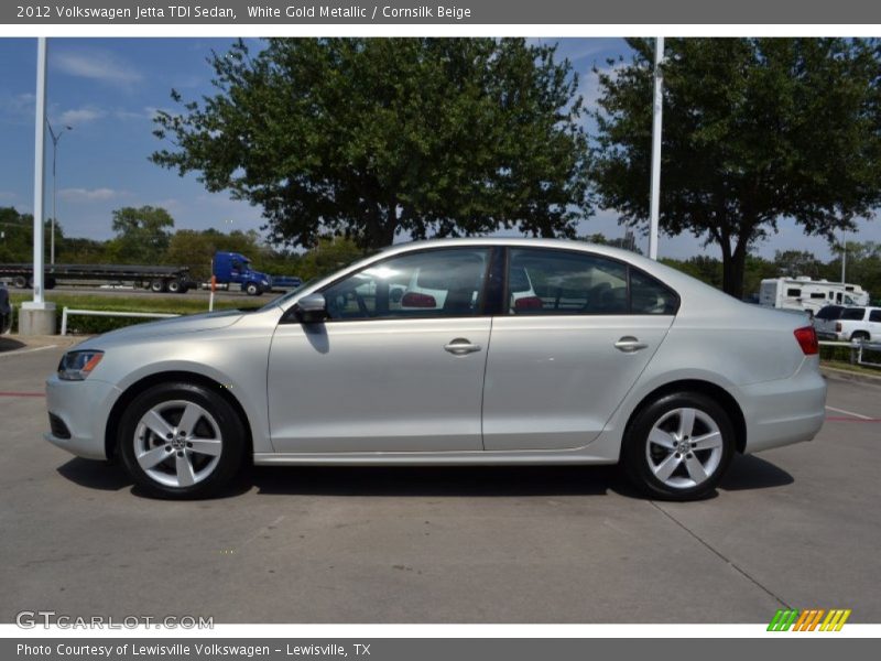 White Gold Metallic / Cornsilk Beige 2012 Volkswagen Jetta TDI Sedan