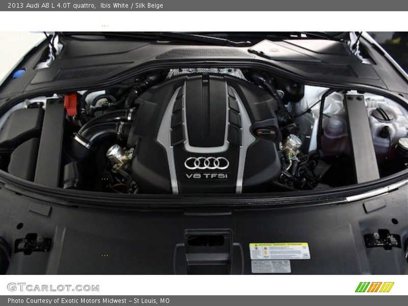  2013 A8 L 4.0T quattro Engine - 4.0 Liter FSI Twin-Turbocharged DOHC 32-Valve VVT V8
