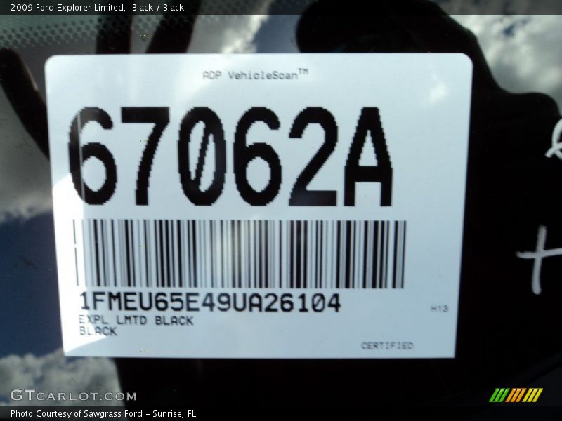 Black / Black 2009 Ford Explorer Limited