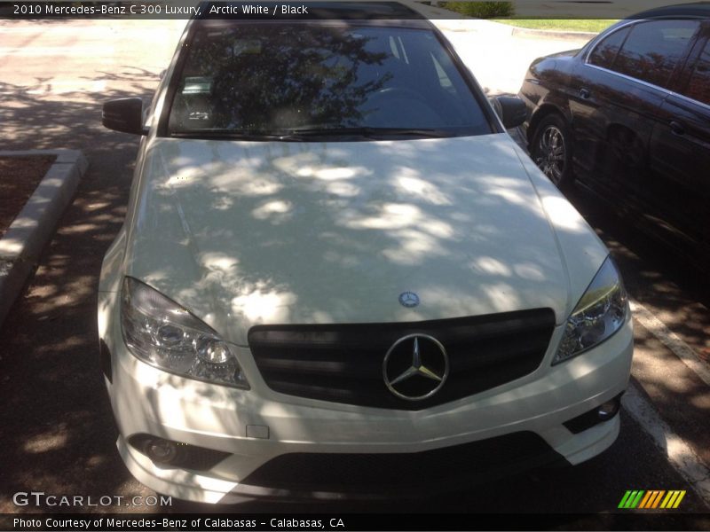 Arctic White / Black 2010 Mercedes-Benz C 300 Luxury