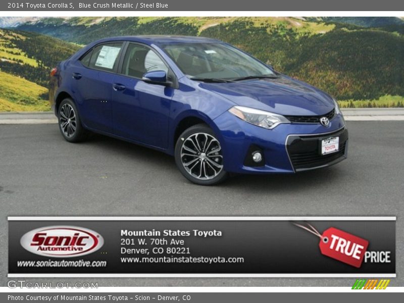 Blue Crush Metallic / Steel Blue 2014 Toyota Corolla S