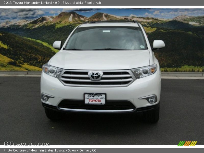 Blizzard White Pearl / Ash 2013 Toyota Highlander Limited 4WD