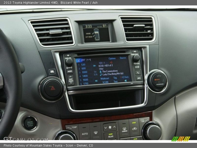 Blizzard White Pearl / Ash 2013 Toyota Highlander Limited 4WD
