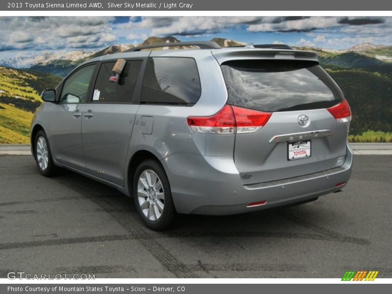 Silver Sky Metallic / Light Gray 2013 Toyota Sienna Limited AWD