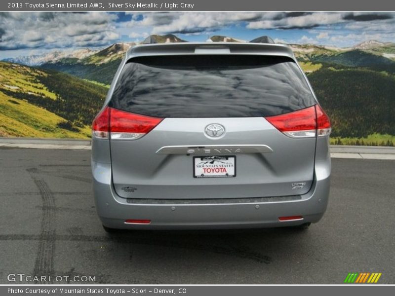 Silver Sky Metallic / Light Gray 2013 Toyota Sienna Limited AWD