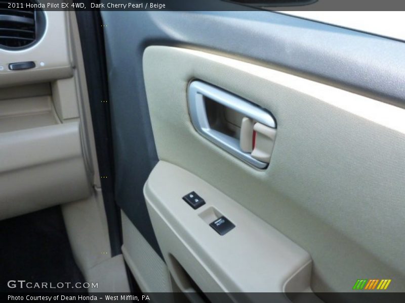 Dark Cherry Pearl / Beige 2011 Honda Pilot EX 4WD
