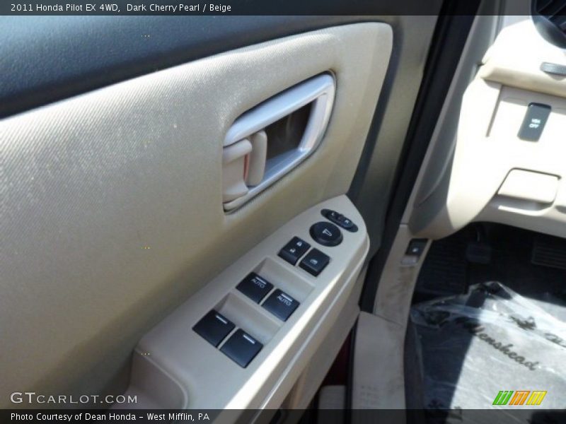 Dark Cherry Pearl / Beige 2011 Honda Pilot EX 4WD