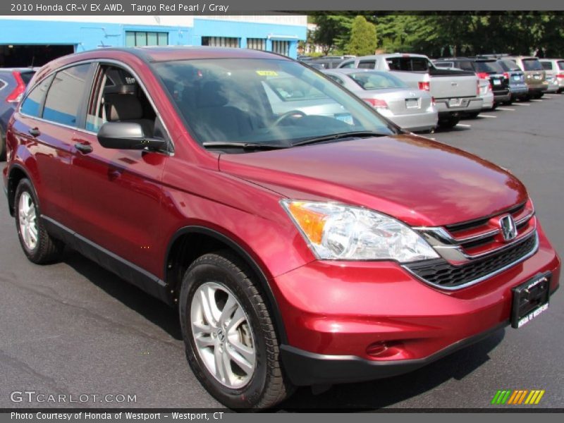 Tango Red Pearl / Gray 2010 Honda CR-V EX AWD