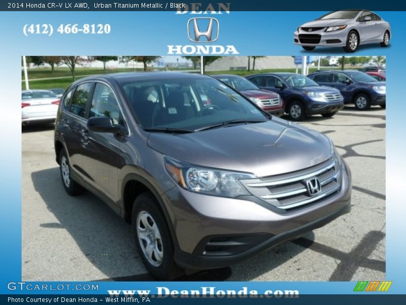 Urban Titanium Metallic / Black 2014 Honda CR-V LX AWD