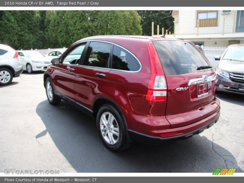 Tango Red Pearl / Gray 2010 Honda CR-V EX AWD