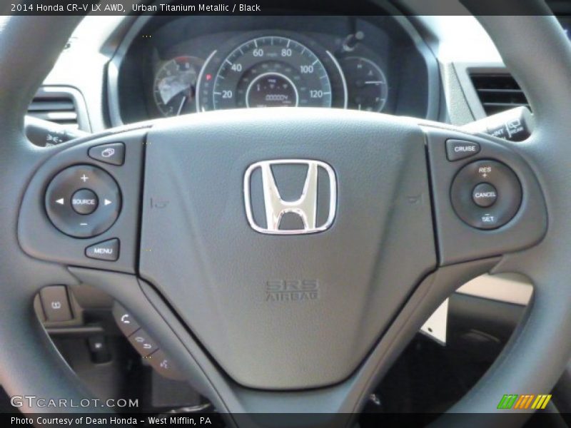 Urban Titanium Metallic / Black 2014 Honda CR-V LX AWD