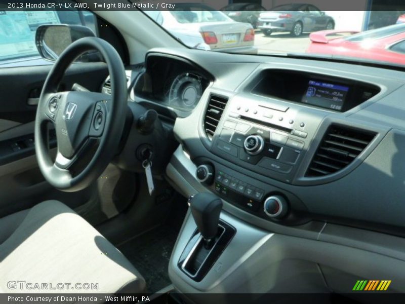 Twilight Blue Metallic / Gray 2013 Honda CR-V LX AWD
