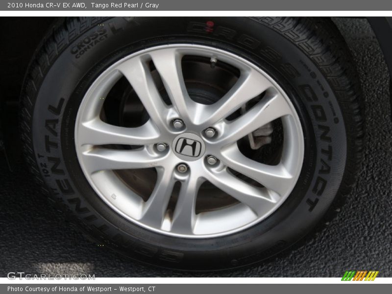 Tango Red Pearl / Gray 2010 Honda CR-V EX AWD