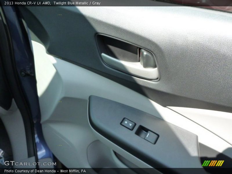Twilight Blue Metallic / Gray 2013 Honda CR-V LX AWD