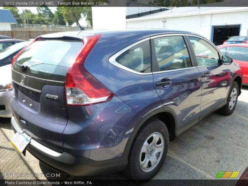 Twilight Blue Metallic / Gray 2013 Honda CR-V LX AWD