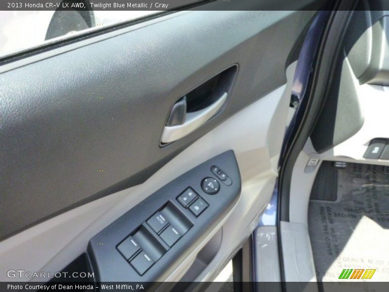 Twilight Blue Metallic / Gray 2013 Honda CR-V LX AWD