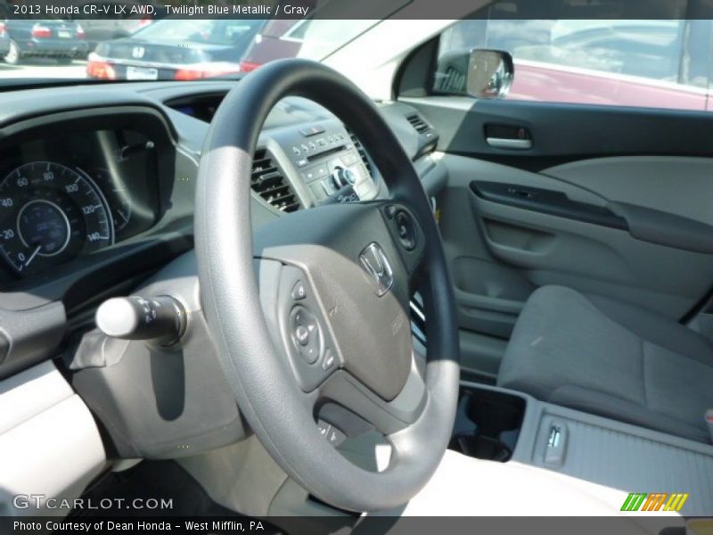 Twilight Blue Metallic / Gray 2013 Honda CR-V LX AWD