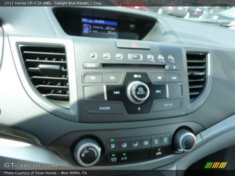 Twilight Blue Metallic / Gray 2013 Honda CR-V LX AWD