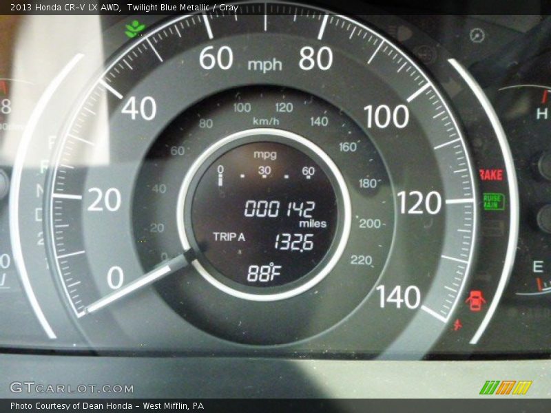 Twilight Blue Metallic / Gray 2013 Honda CR-V LX AWD