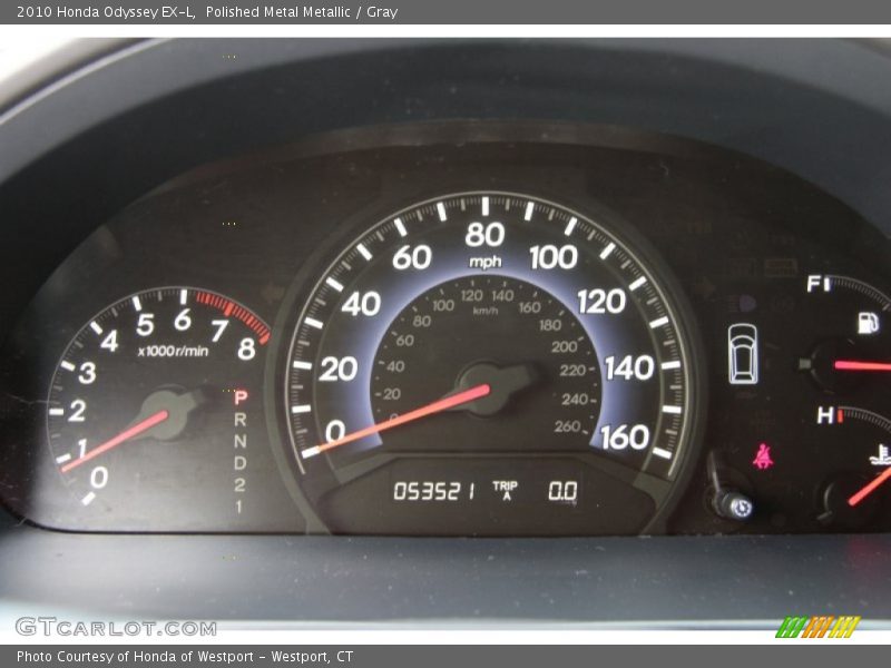 Polished Metal Metallic / Gray 2010 Honda Odyssey EX-L