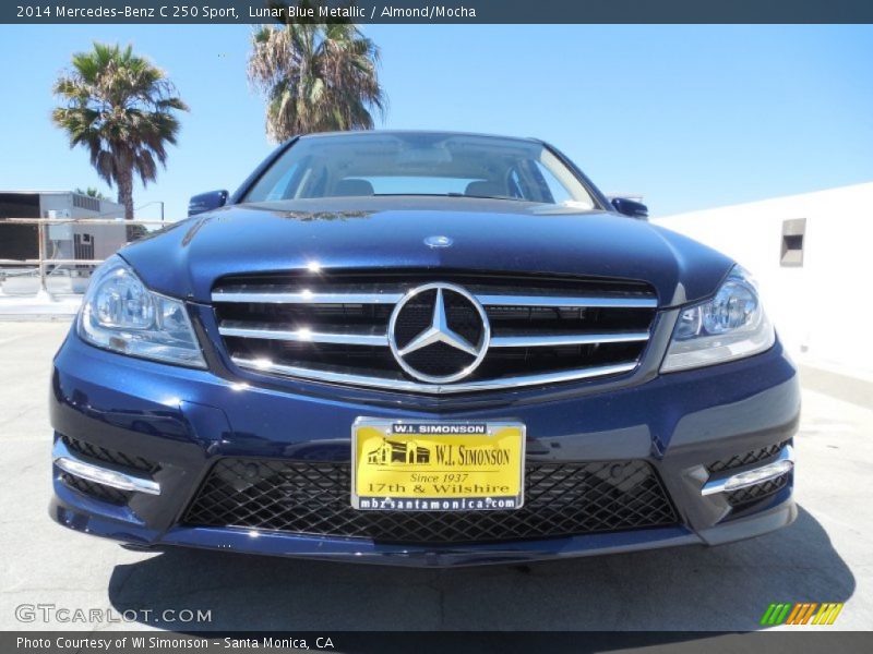 Lunar Blue Metallic / Almond/Mocha 2014 Mercedes-Benz C 250 Sport